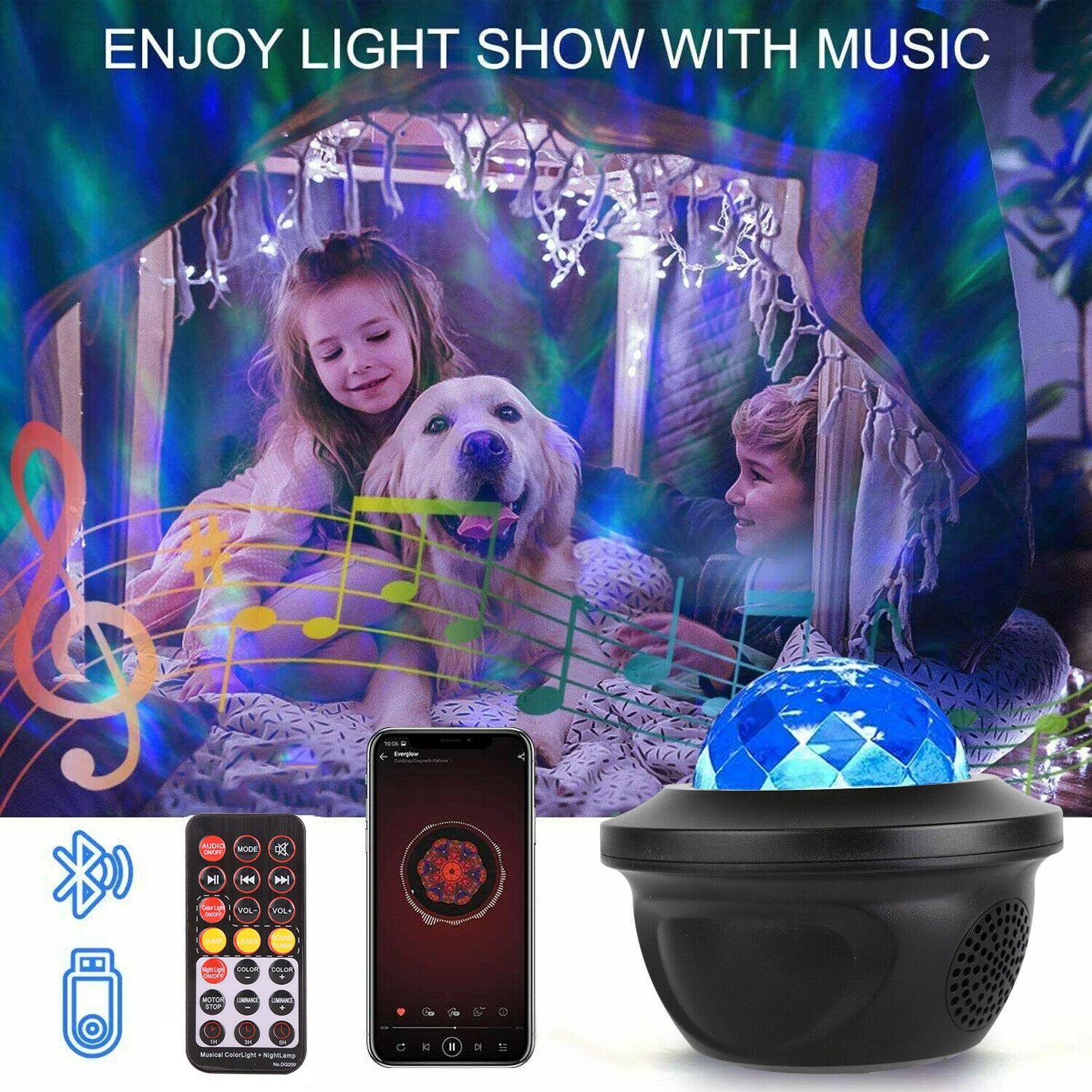 LED Starry Night Sky Galaxy Projector Light 3D Ocean Star Lamp Party Decor Lamp