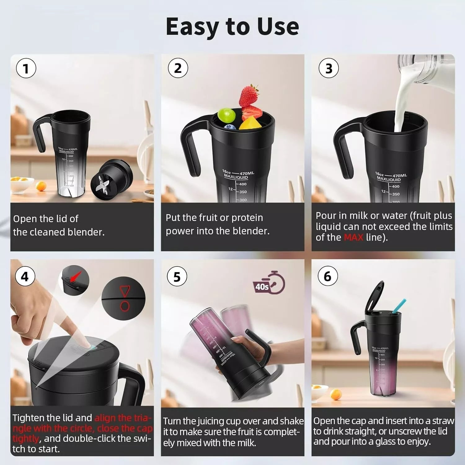 Portable Blender For Shakes And Smoothies
