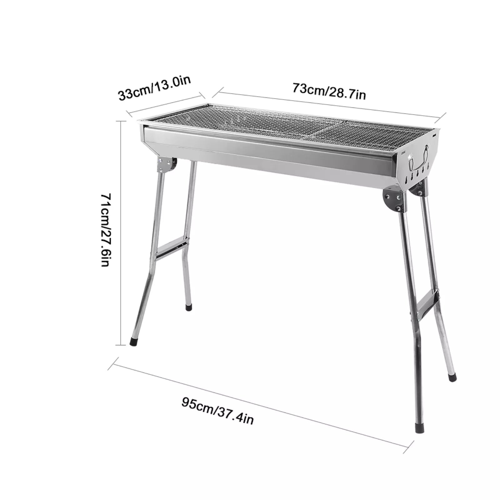 Portable Charcoal Grill With Folding Legs
