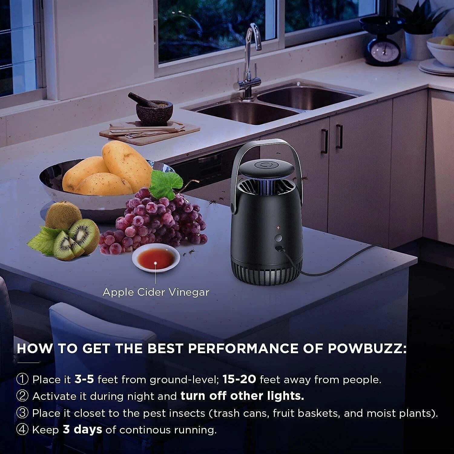 Portable Quiet Electric Mosquito Bug Zapper