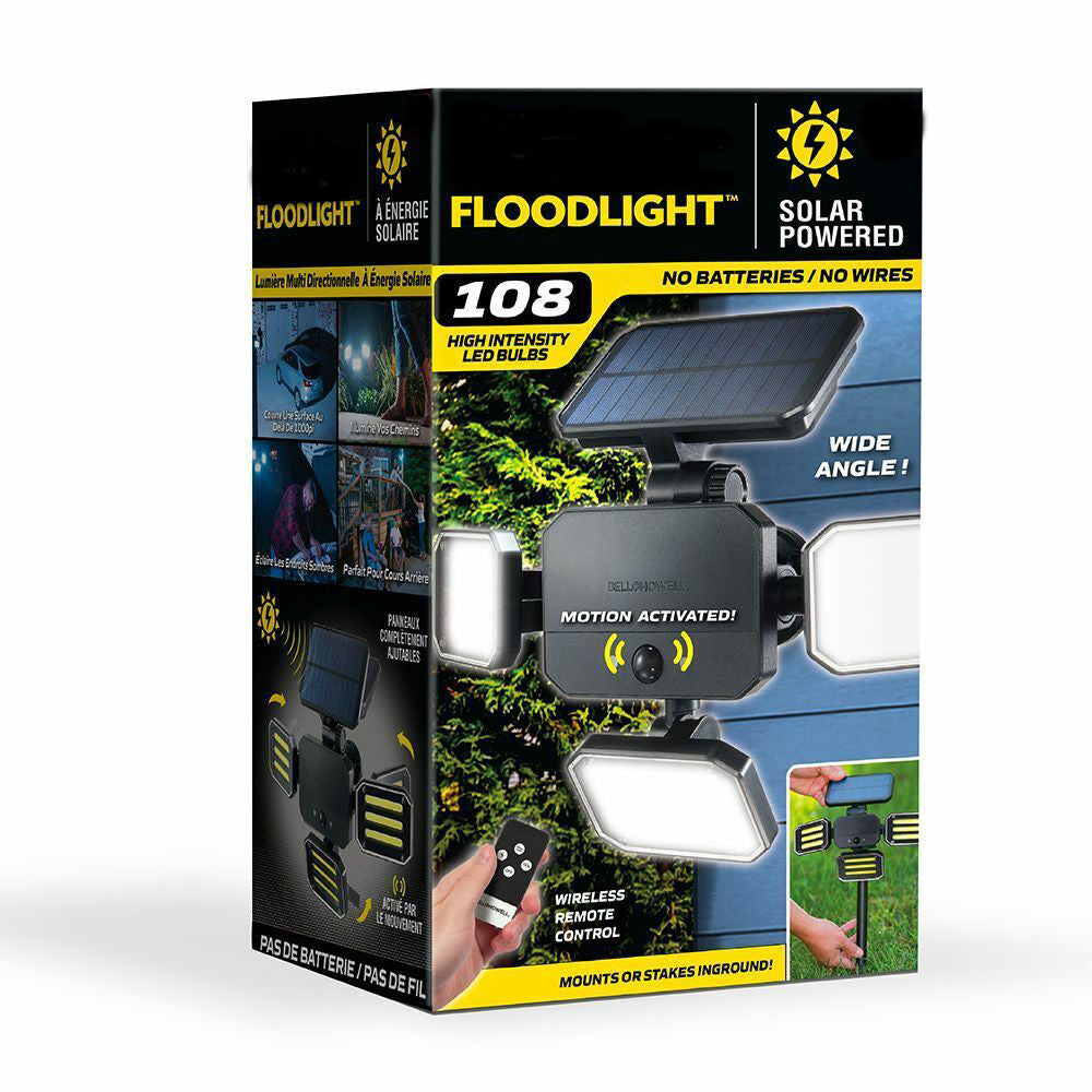 Outdoor Solar Floodlight with Motion Sensor and Remote Control