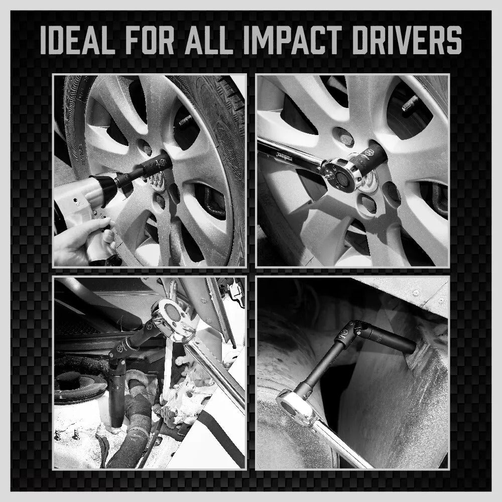 19 Pcs 12 Drive Impact Socket Set