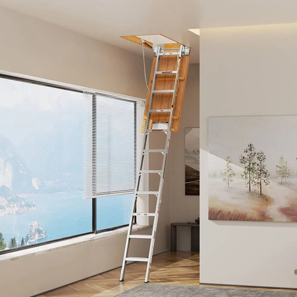 Collapsible Aluminum Folding Attic Access Ladder 54 Inch