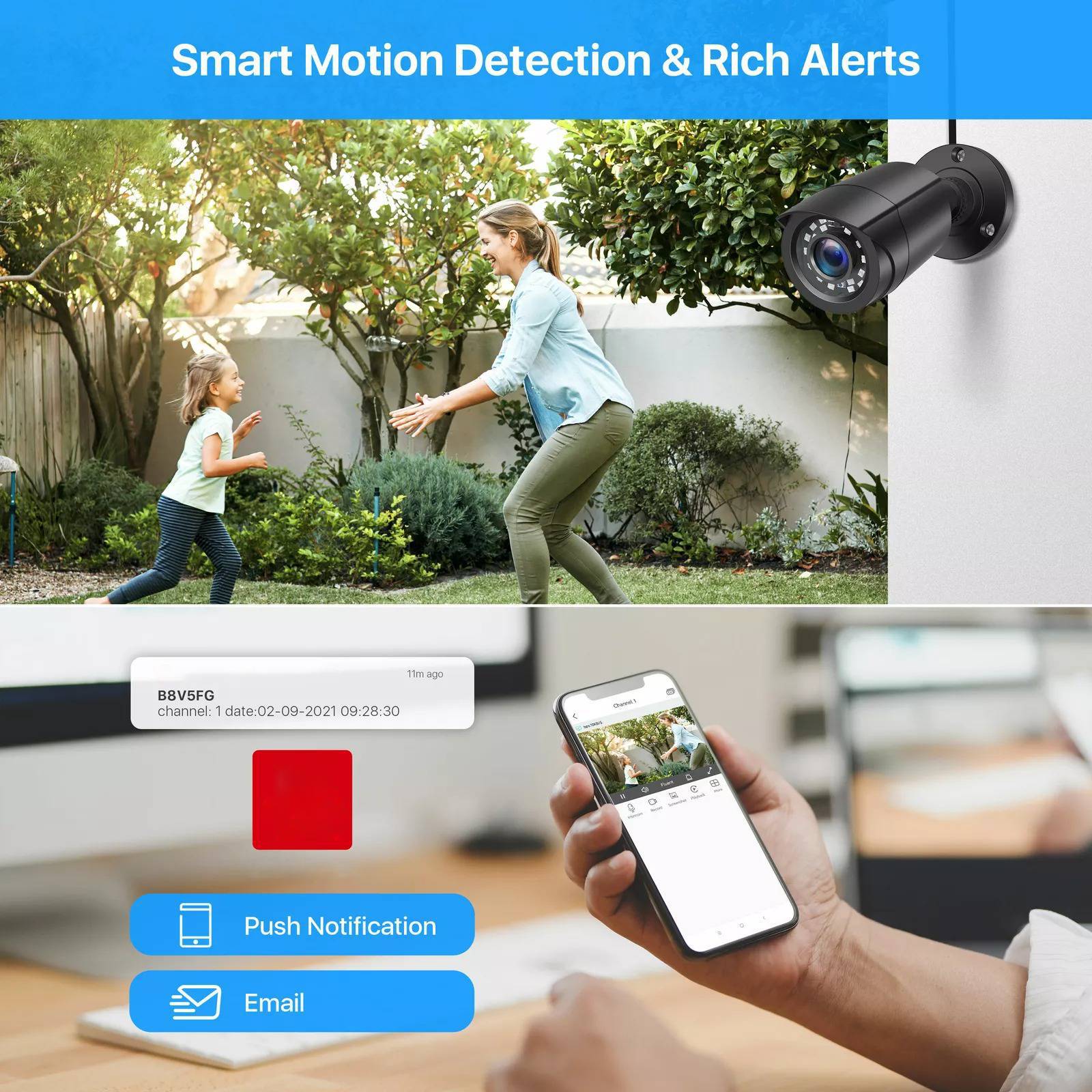 Outdoor CCTV Security Camera System Kit Night Vision