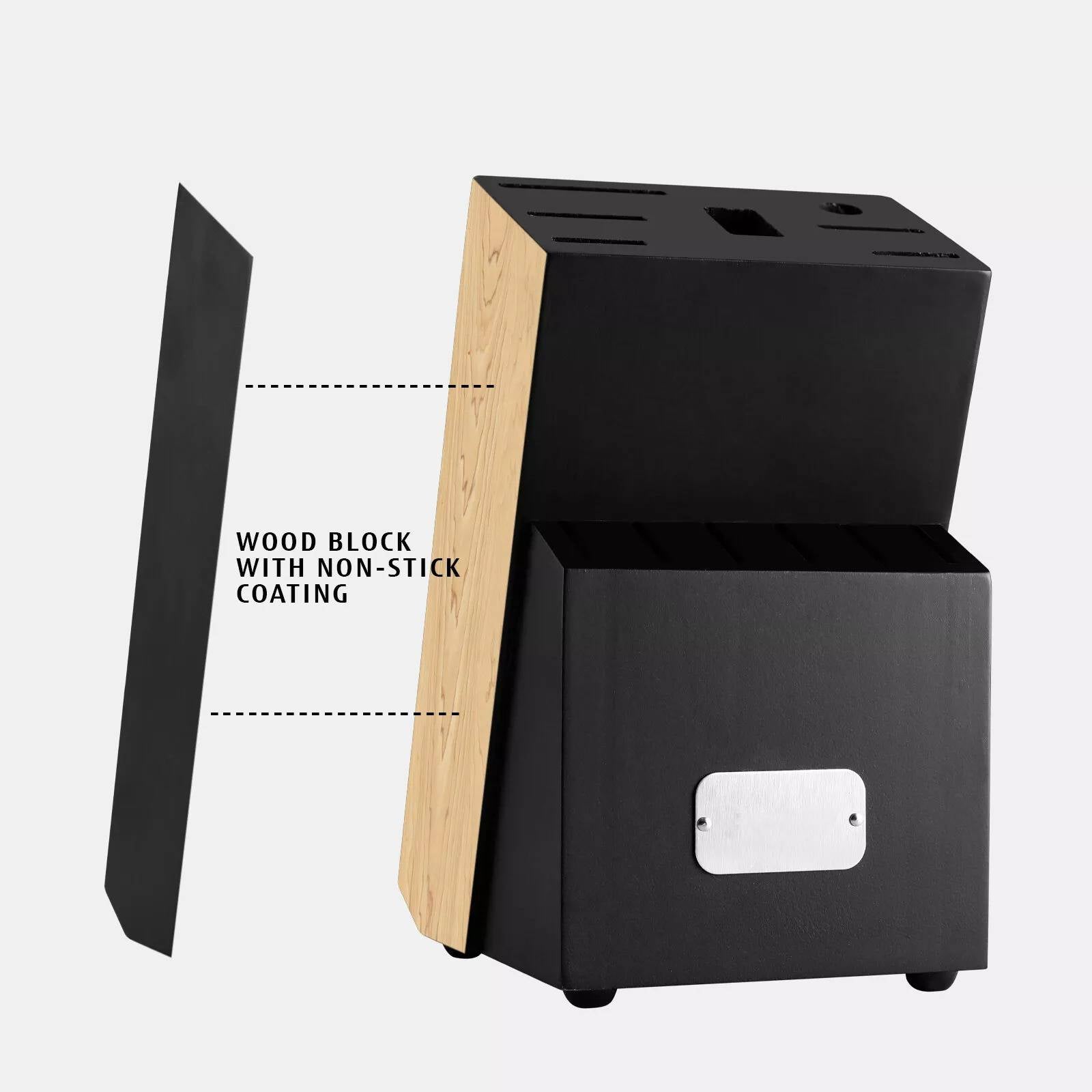 Knife Block with Knives and Sharpener