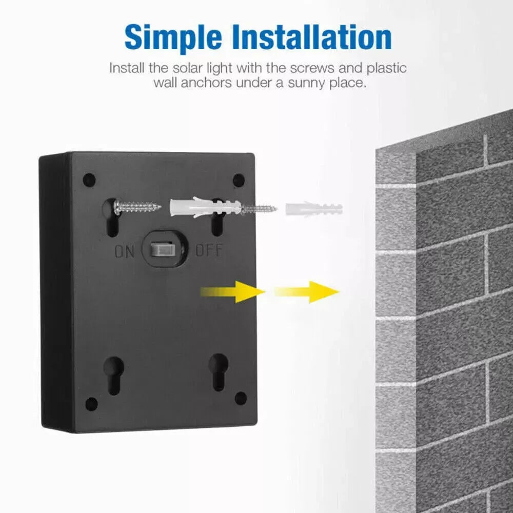3 Pcs Solar Pathway Lights Wall Mounted