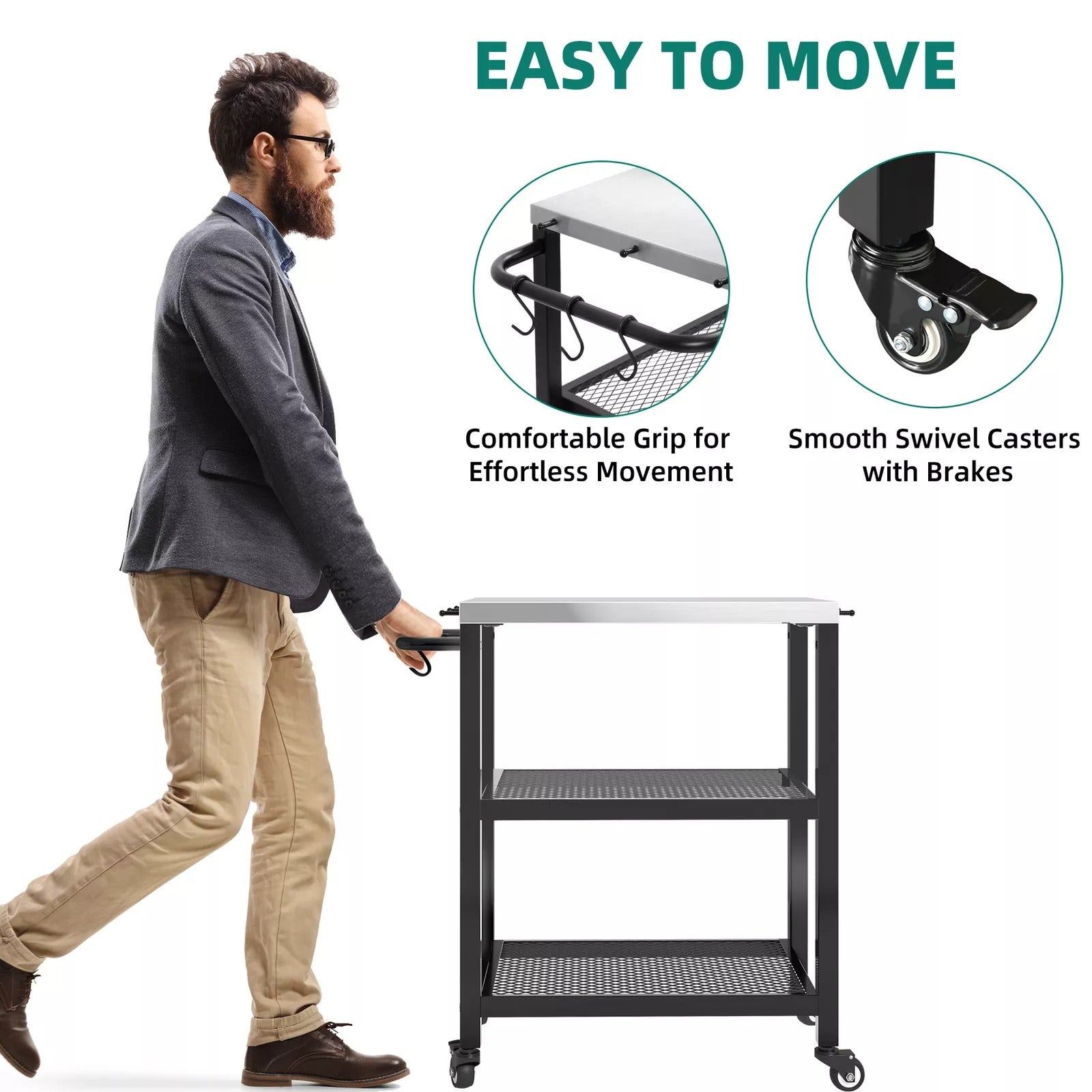 Kitchen Prep Table On Wheels