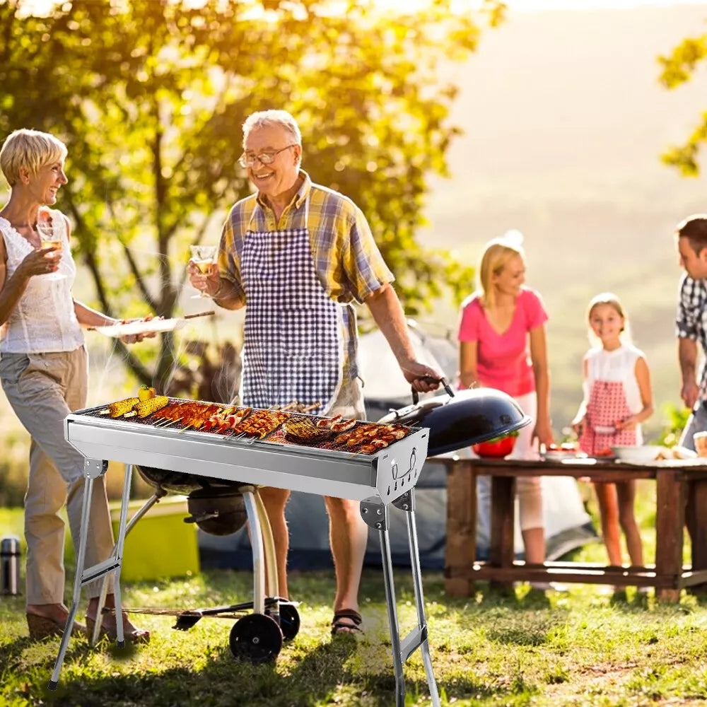 Portable Charcoal Grill With Folding Legs