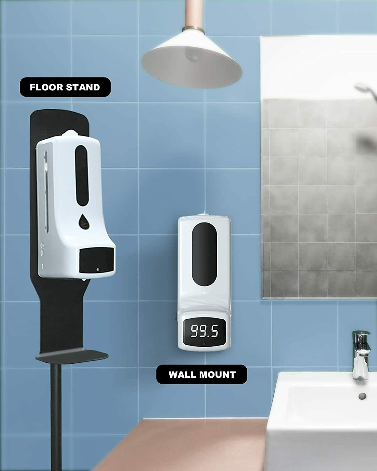 Automatic Sanitizer Dispenser Infrared Thermometer Touchless with Floor stand