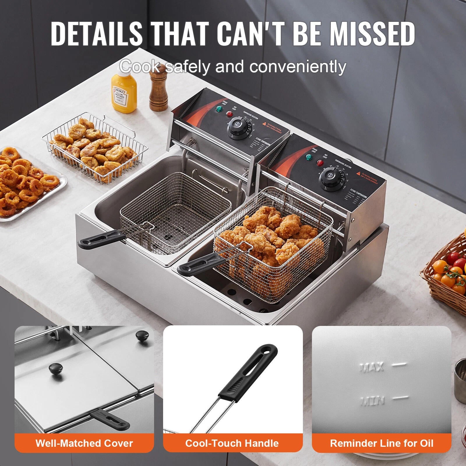 25Qt Commercial Electric Deep Fryer