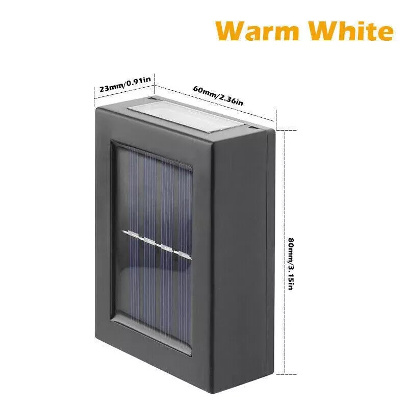 3 Pcs Solar Pathway Lights Wall Mounted