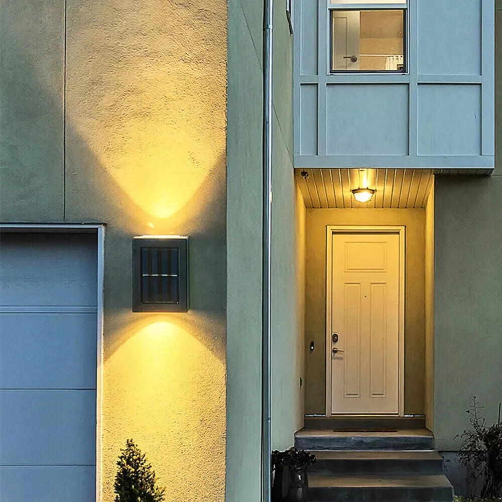 3 Pcs Solar Pathway Lights Wall Mounted