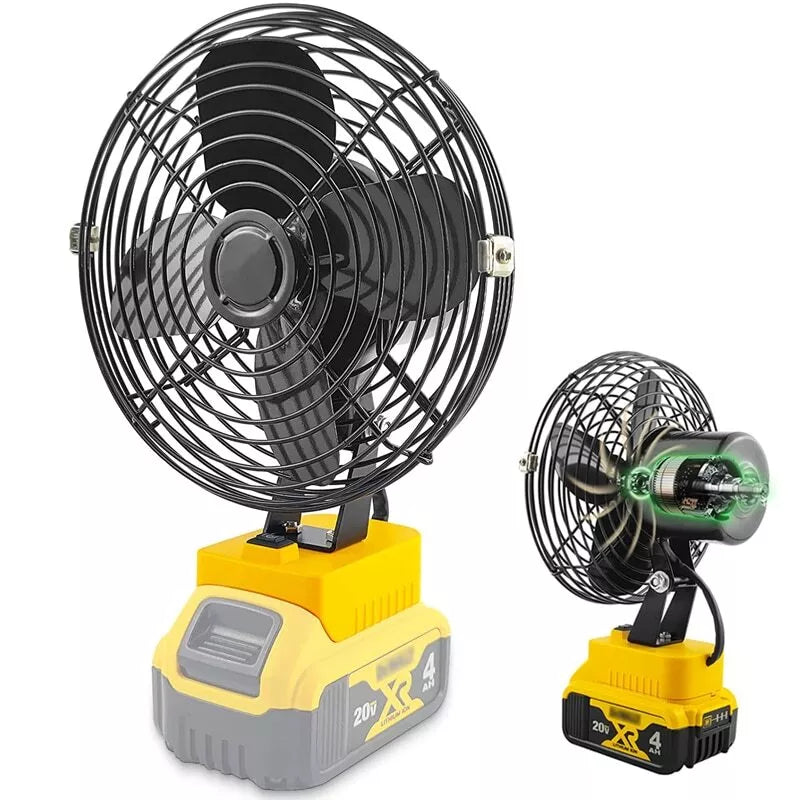 Portable Cordless Jobsite Fan for Dewalt 20V Li-ion Battery