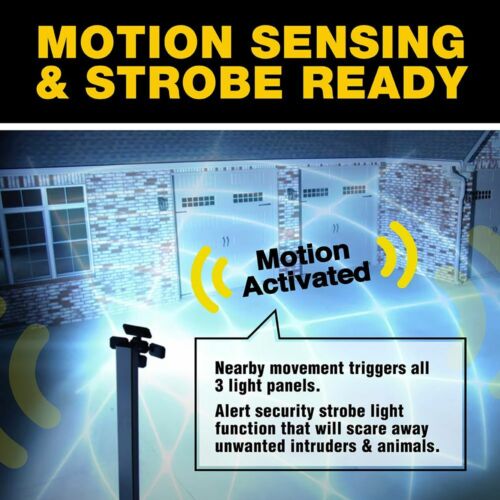 Outdoor Solar Floodlight with Motion Sensor and Remote Control