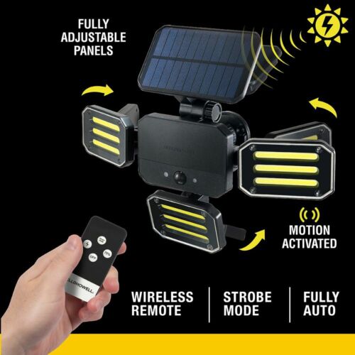 Outdoor Solar Floodlight with Motion Sensor and Remote Control