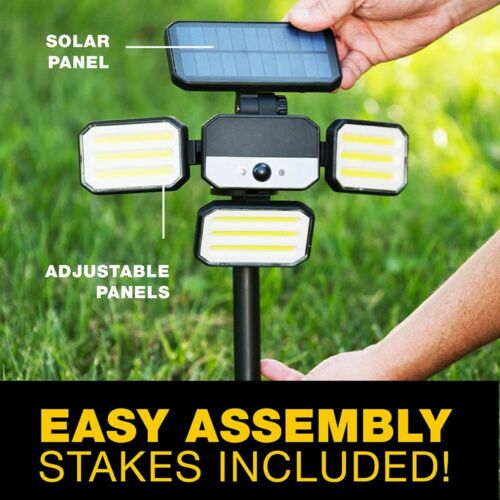 Outdoor Solar Floodlight with Motion Sensor and Remote Control