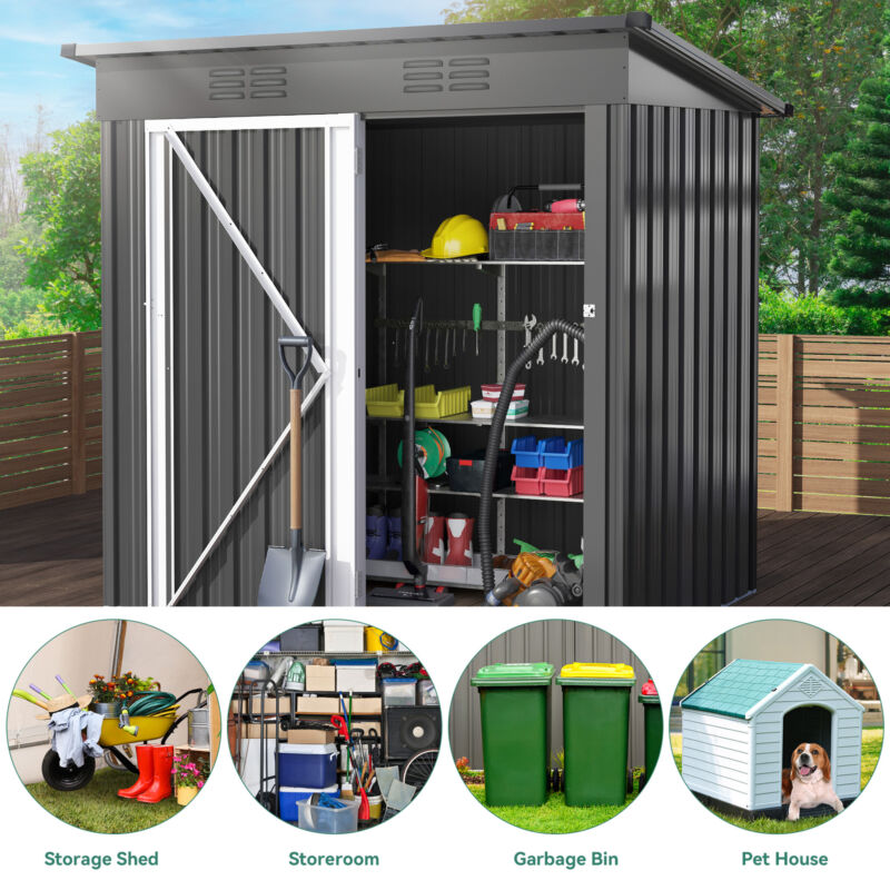 Heavy Duty Tool Sheds Storage Outdoor Storage Shed w/Lockable House tool shed