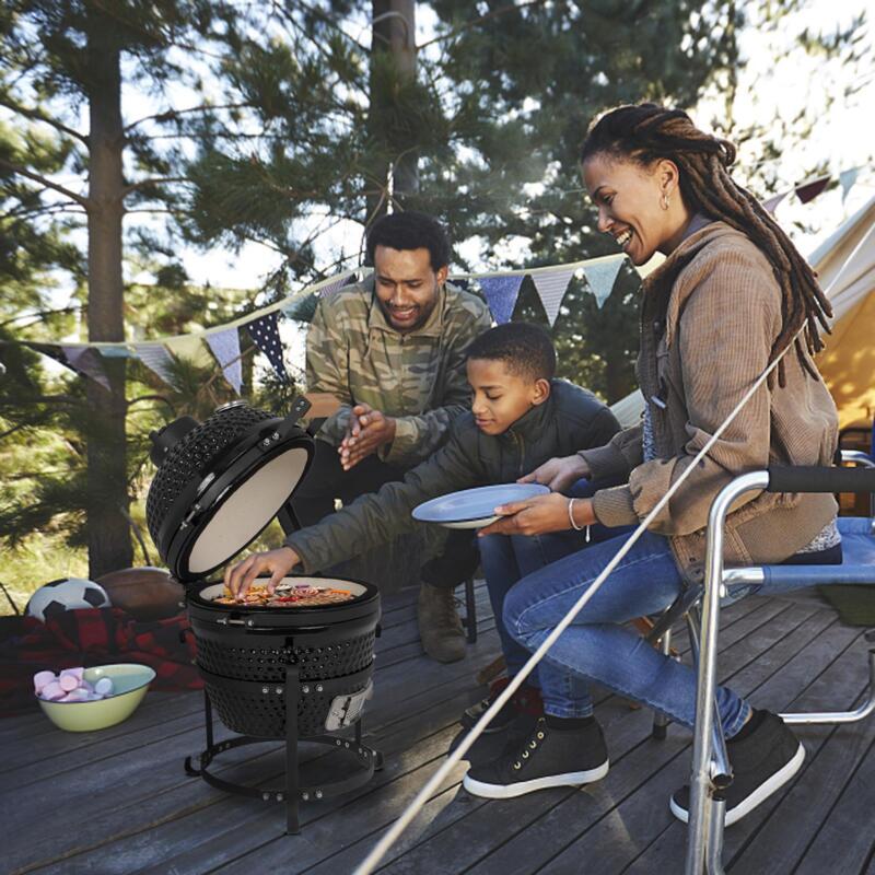 Outdoor BBQ Grill Charcoal Barbecue Pit Patio Backyard Camping Meat Cook Smoker Grill