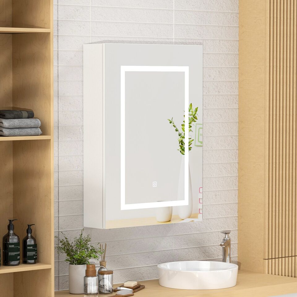 Mirrored Bathroom Cabinet With Light