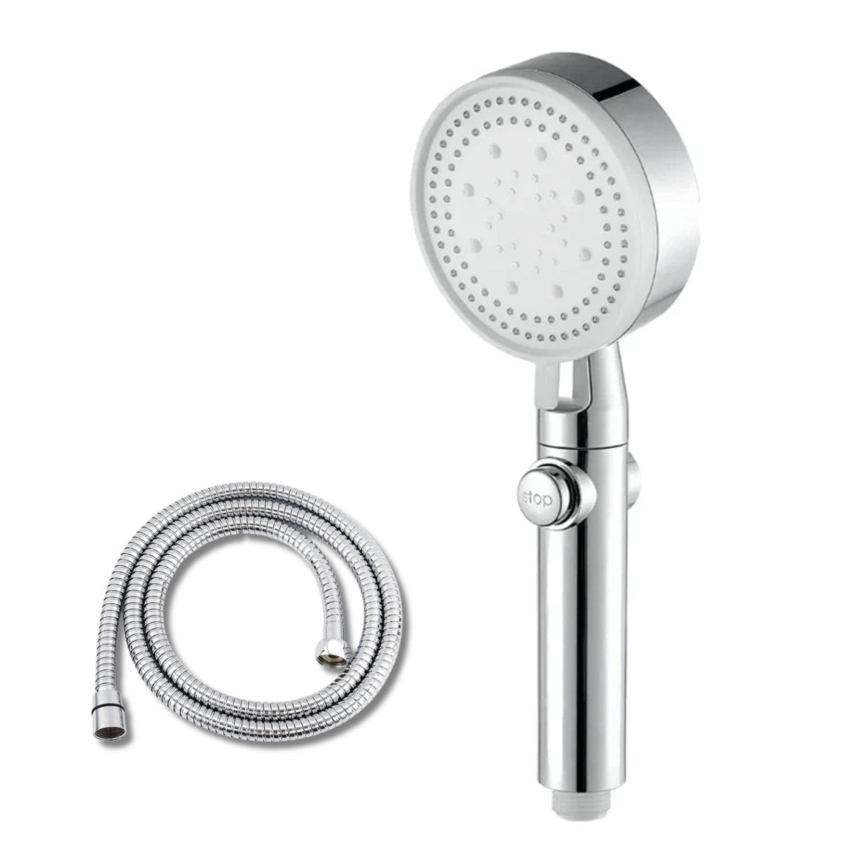5-Mode Shower Head for Low Pressure | Stop Button for Easy Water Control