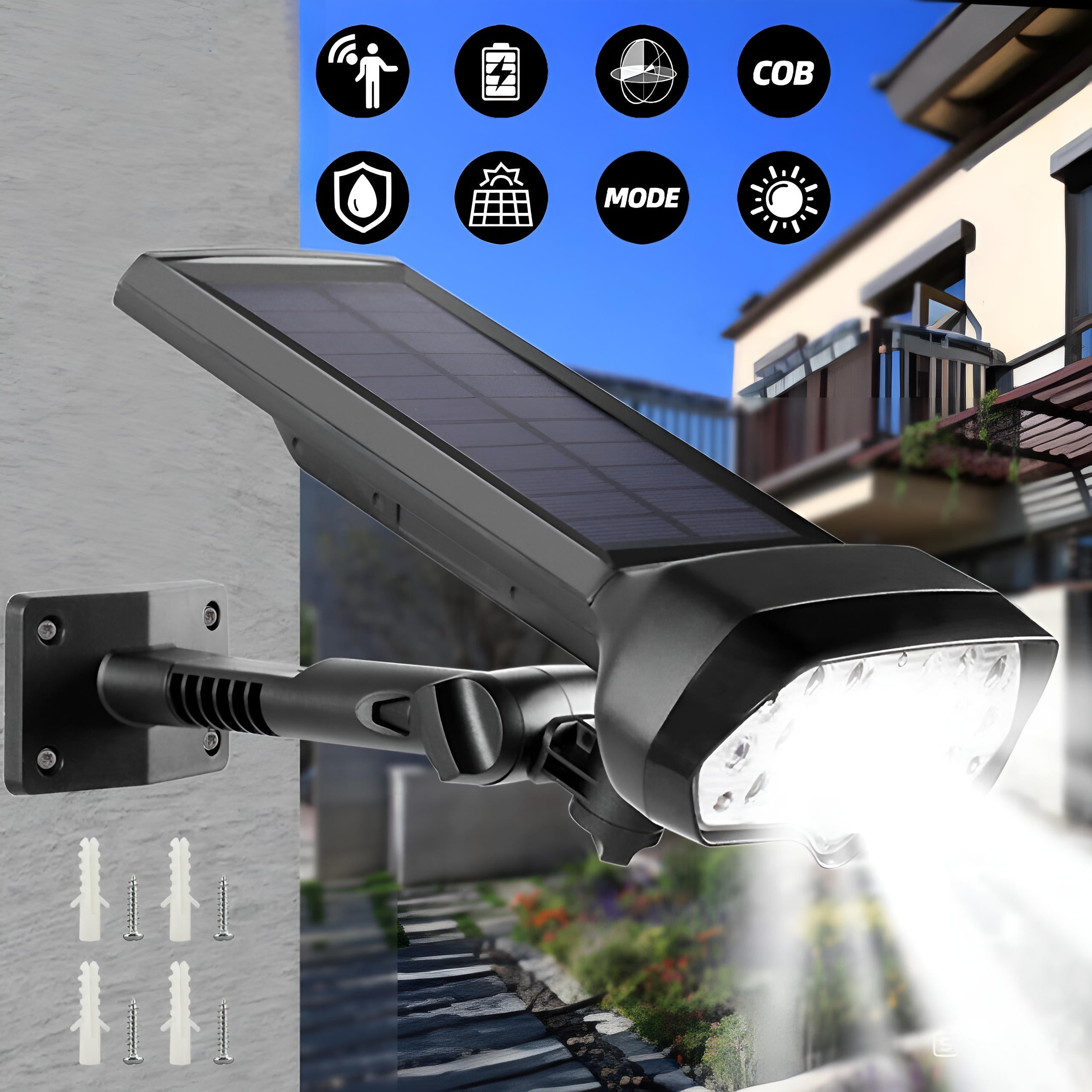Solar Flood Lights with Motion Sensor