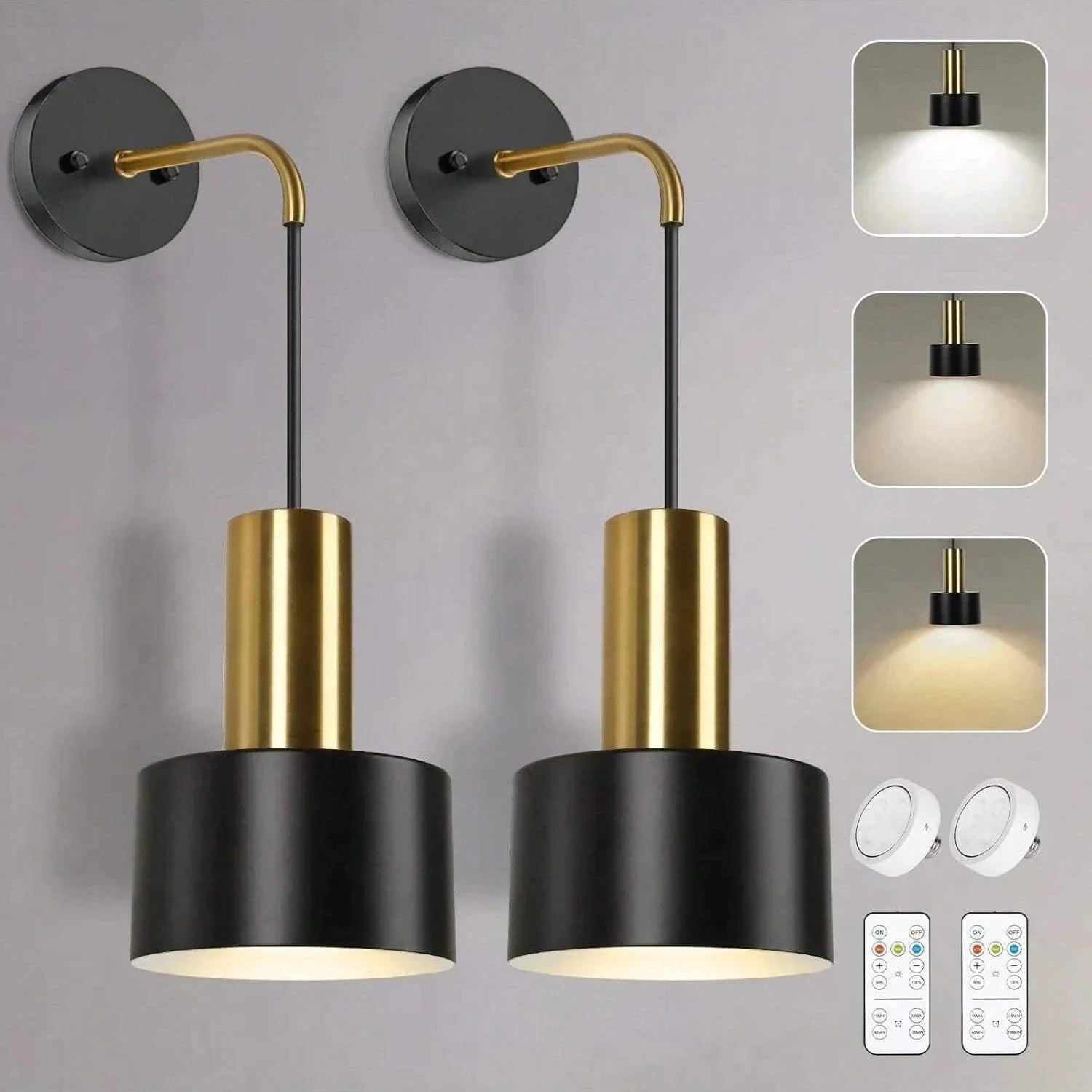 Wireless Rechargeable Wall Lamp | Remote Control, Adjustable Brightness & Color Temperature for Bedrooms and Foyers