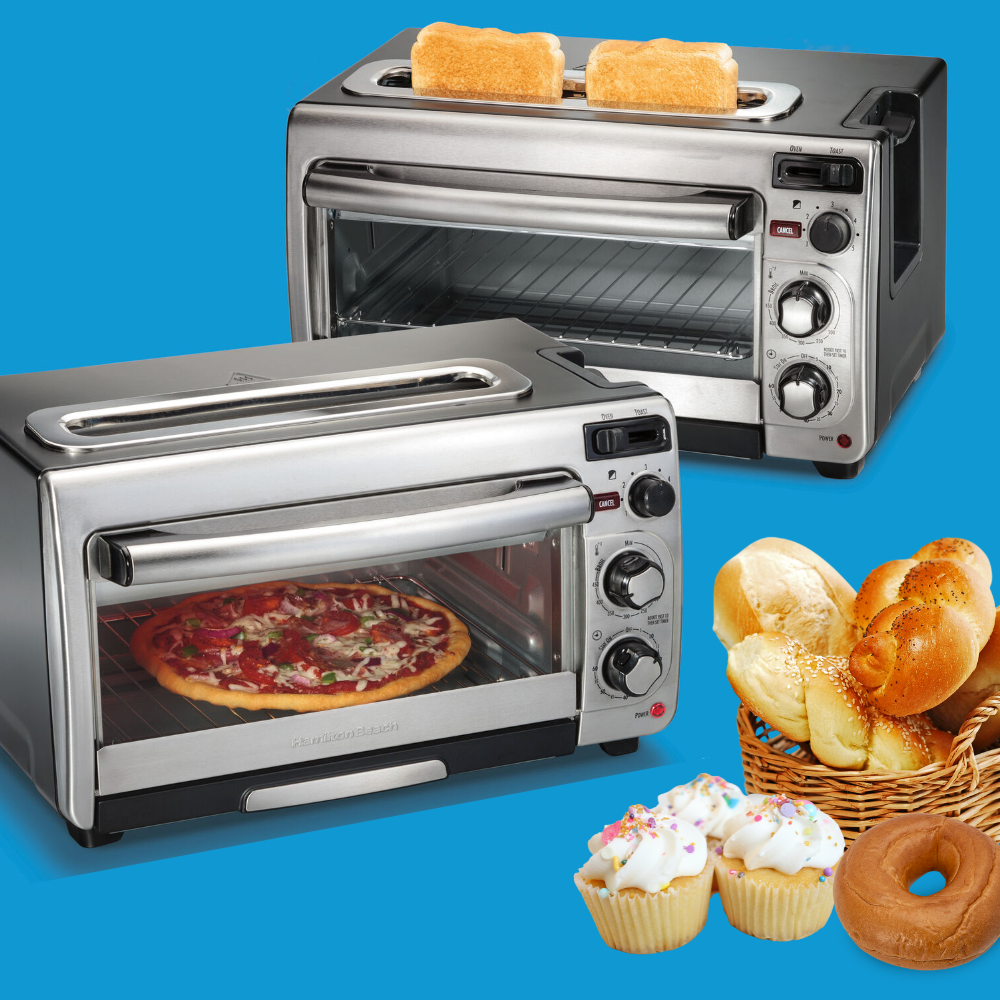 Easy Access Countertop Kitchen Bread Toast Bagel Toaster Oven