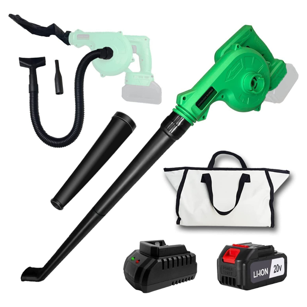 Powerful 2 in 1 Rechargeable Cordless Leaf Lawn Duster Blower