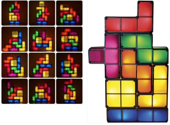 LED Retro Gamer Stackable Creative Tetris Lamp