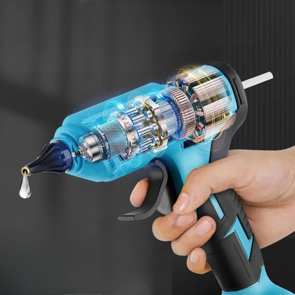 Battery Powered Cordless Hot Glue Gun with Glue Sticks