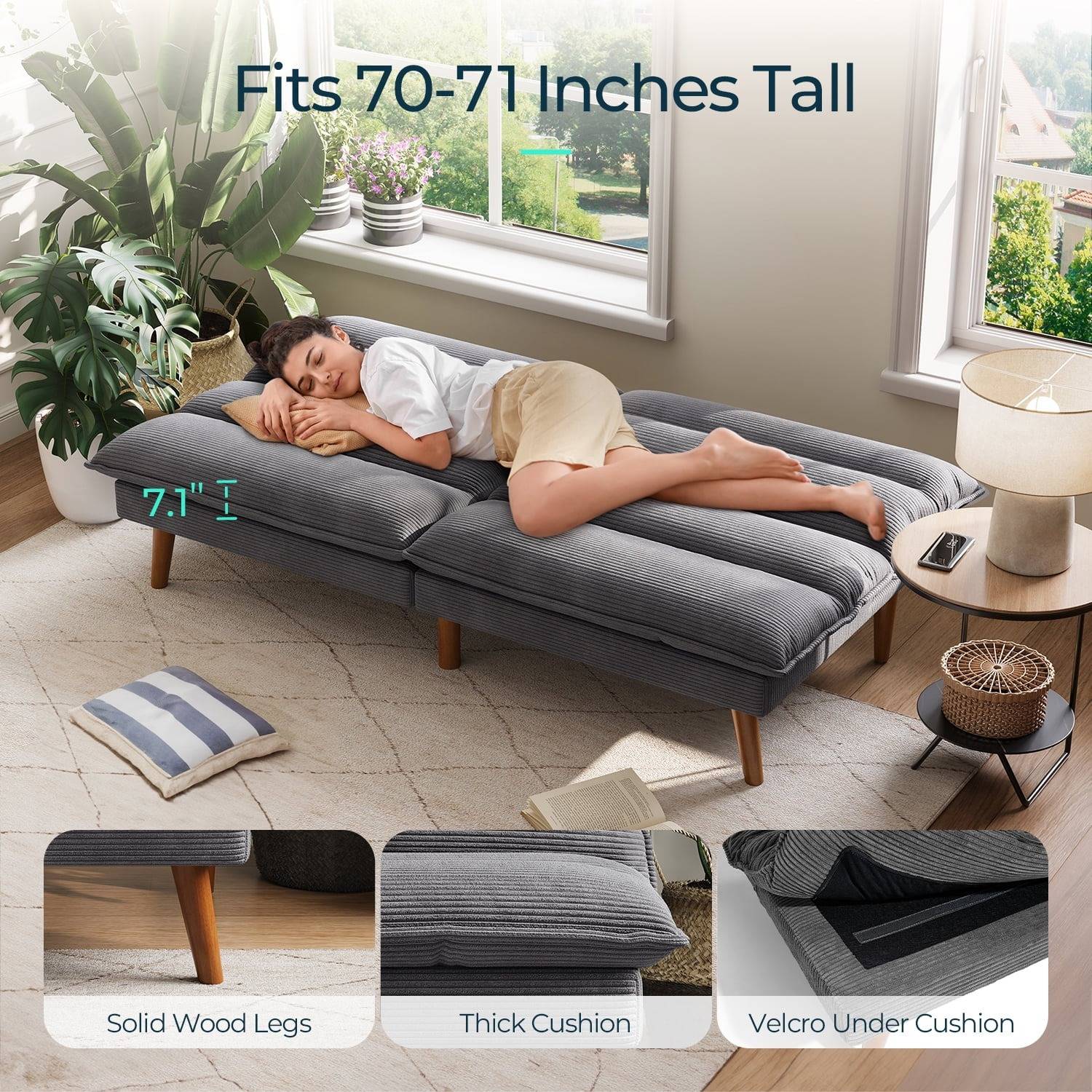 Convertible Futon Sofa Bed