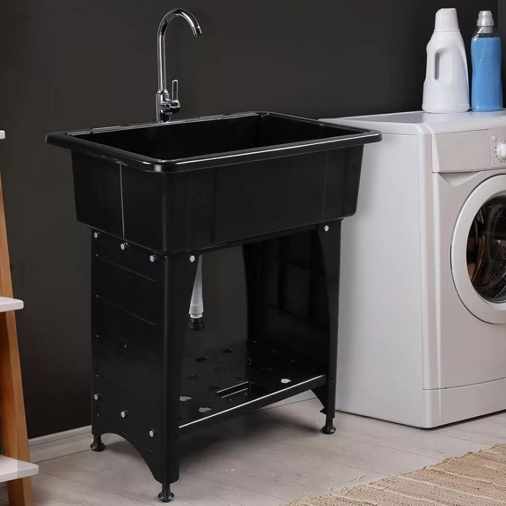 Freestanding Laundry Room Utility Sink Wash Basin