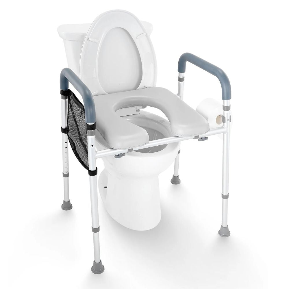 Sturdy Raised Toilet Seat Riser with Handles