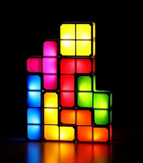 LED Retro Gamer Stackable Creative Tetris Lamp