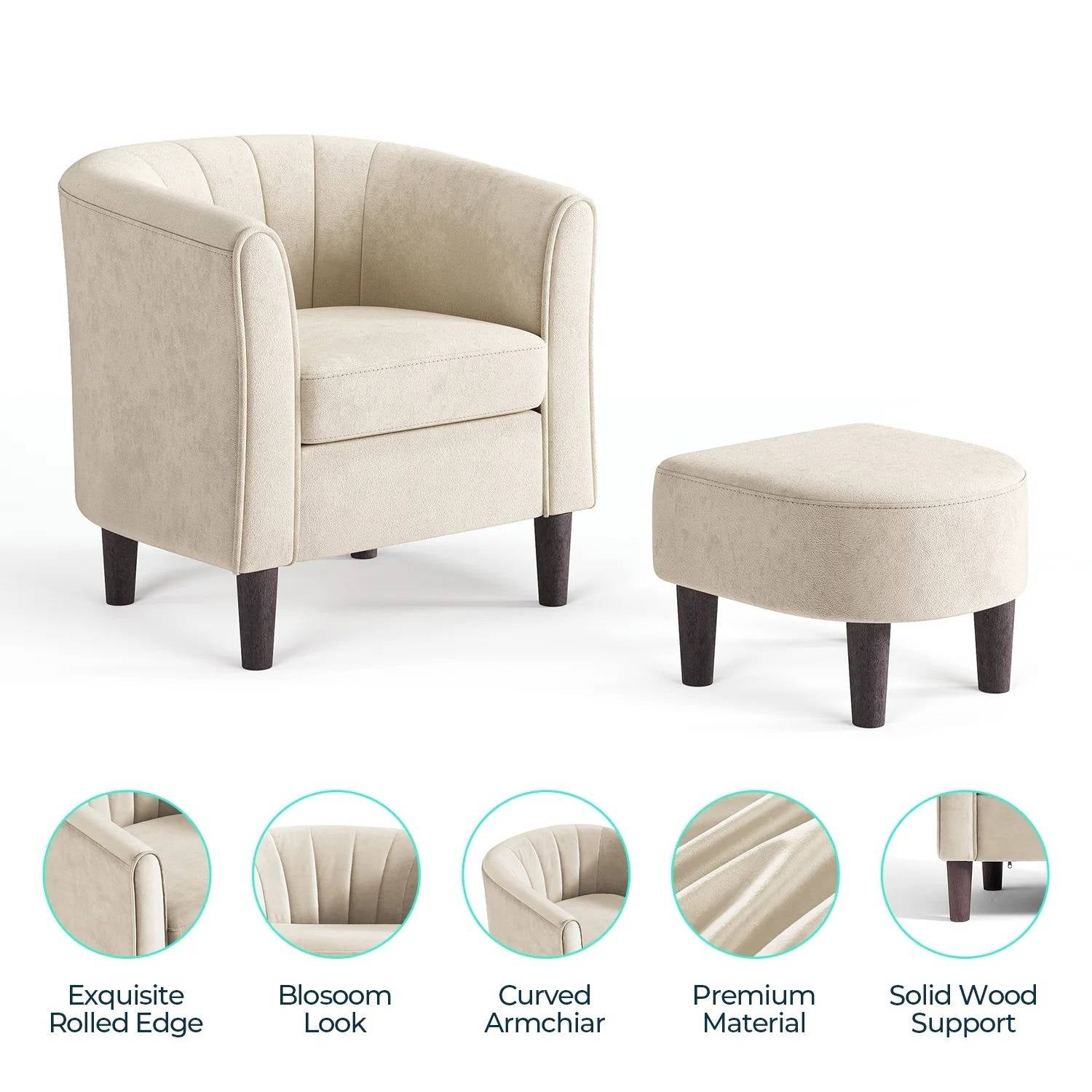 Accent Chair with Ottoman
