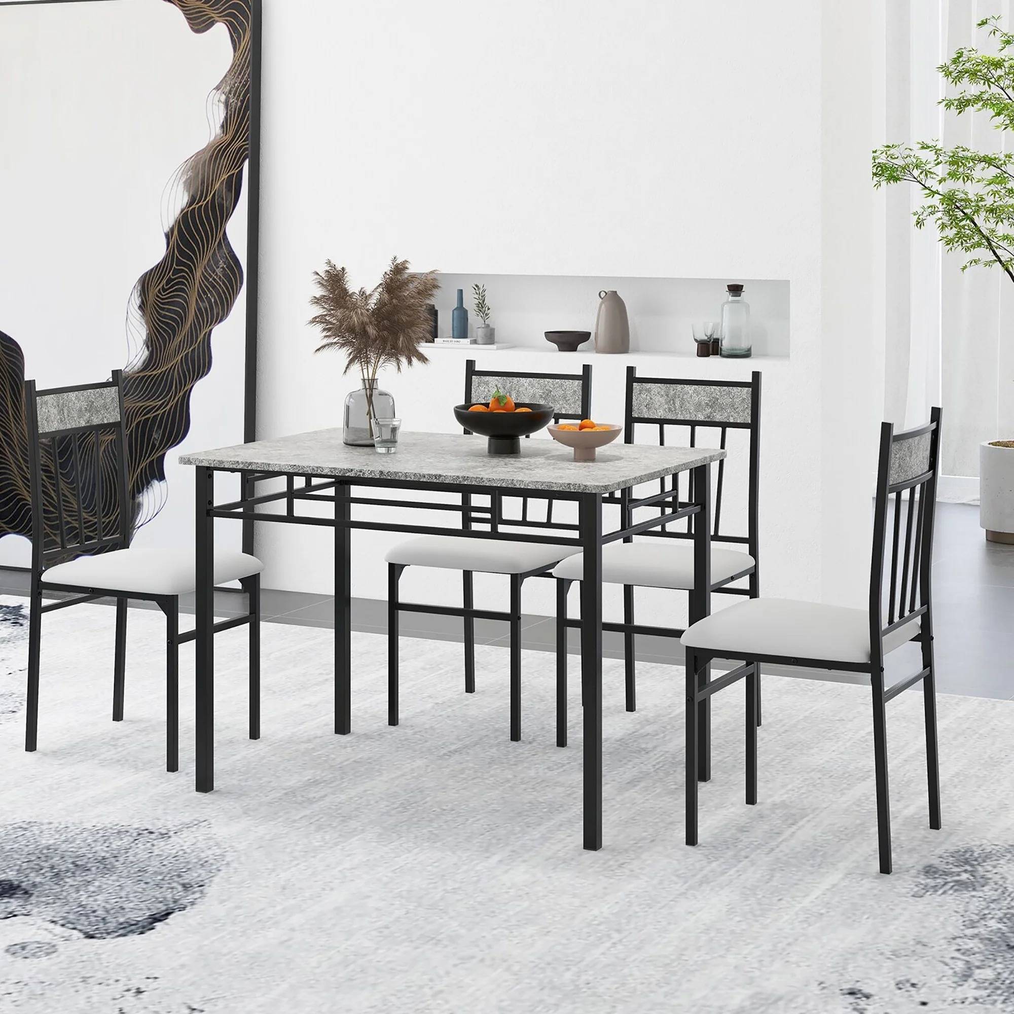 Faux Marble Dining Table