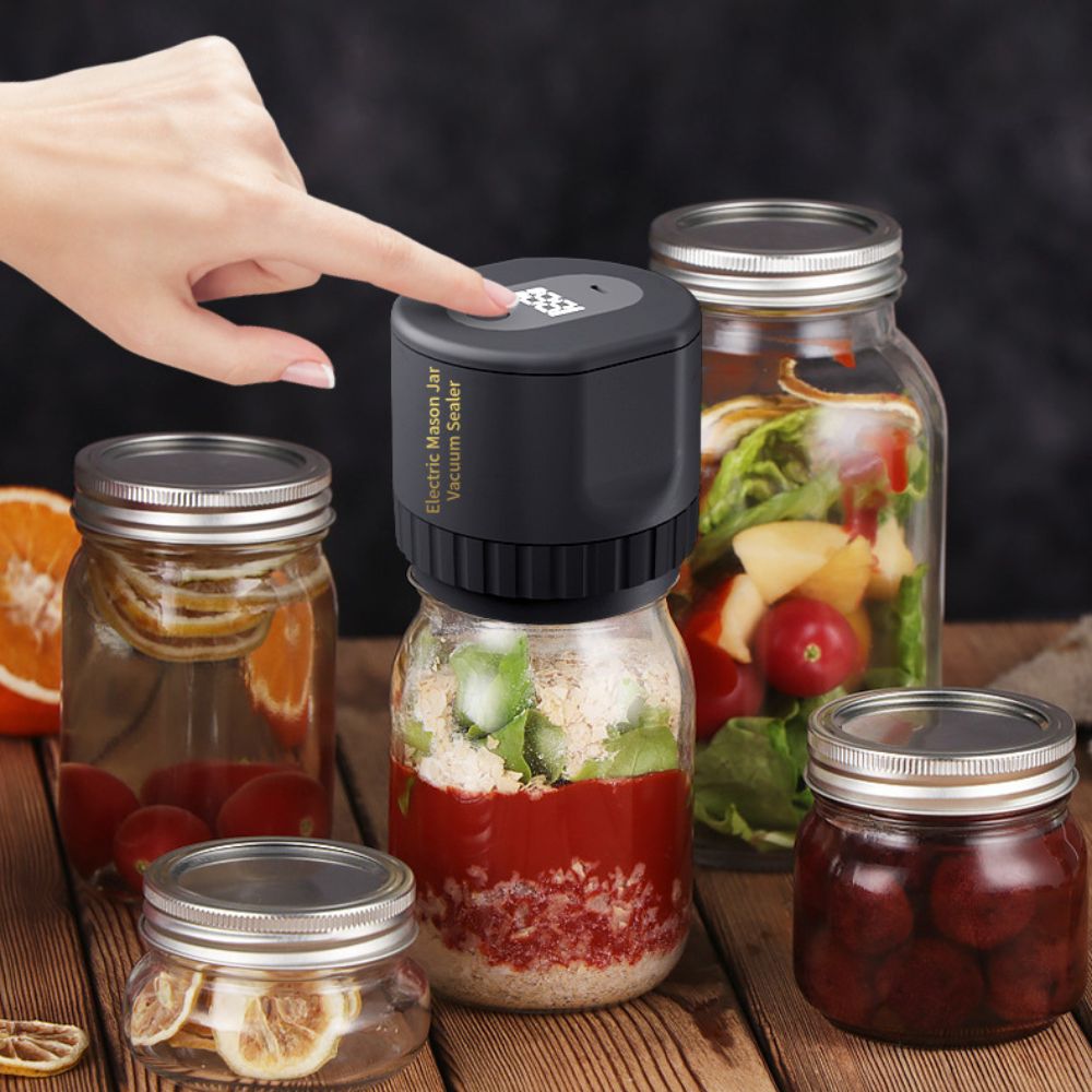 Automatic Vacuum Sealer Kit for Mason Jars - Airtight Food Storage