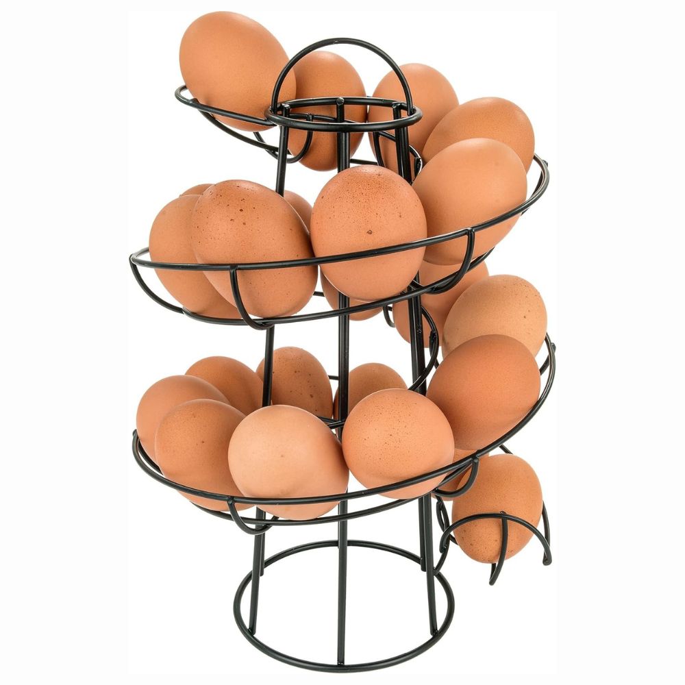 Egg Holder Rack Spiral Storage Container Stand