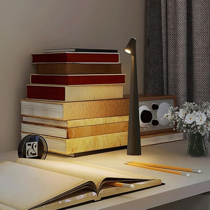 Rechargeable Wireless Table Lamp – Dimmable Soft Light for Bedroom & Living Room