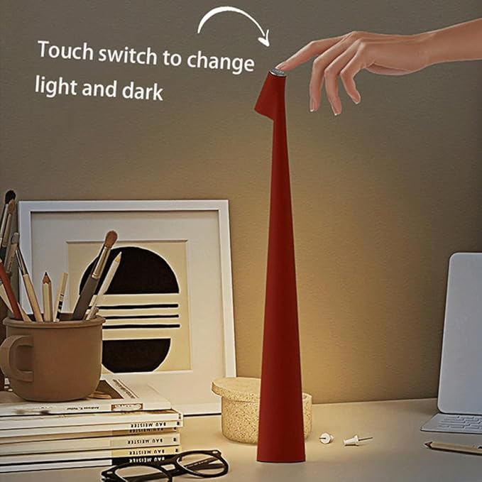 Rechargeable Wireless Table Lamp – Dimmable Soft Light for Bedroom & Living Room