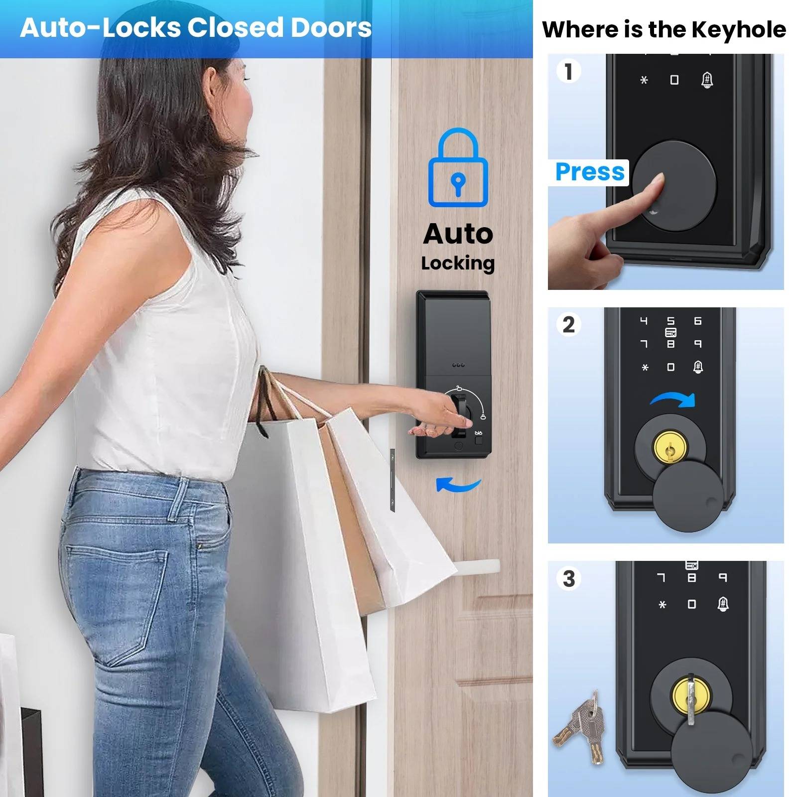 Smart Keyless Digital Deadbolt Door Lock