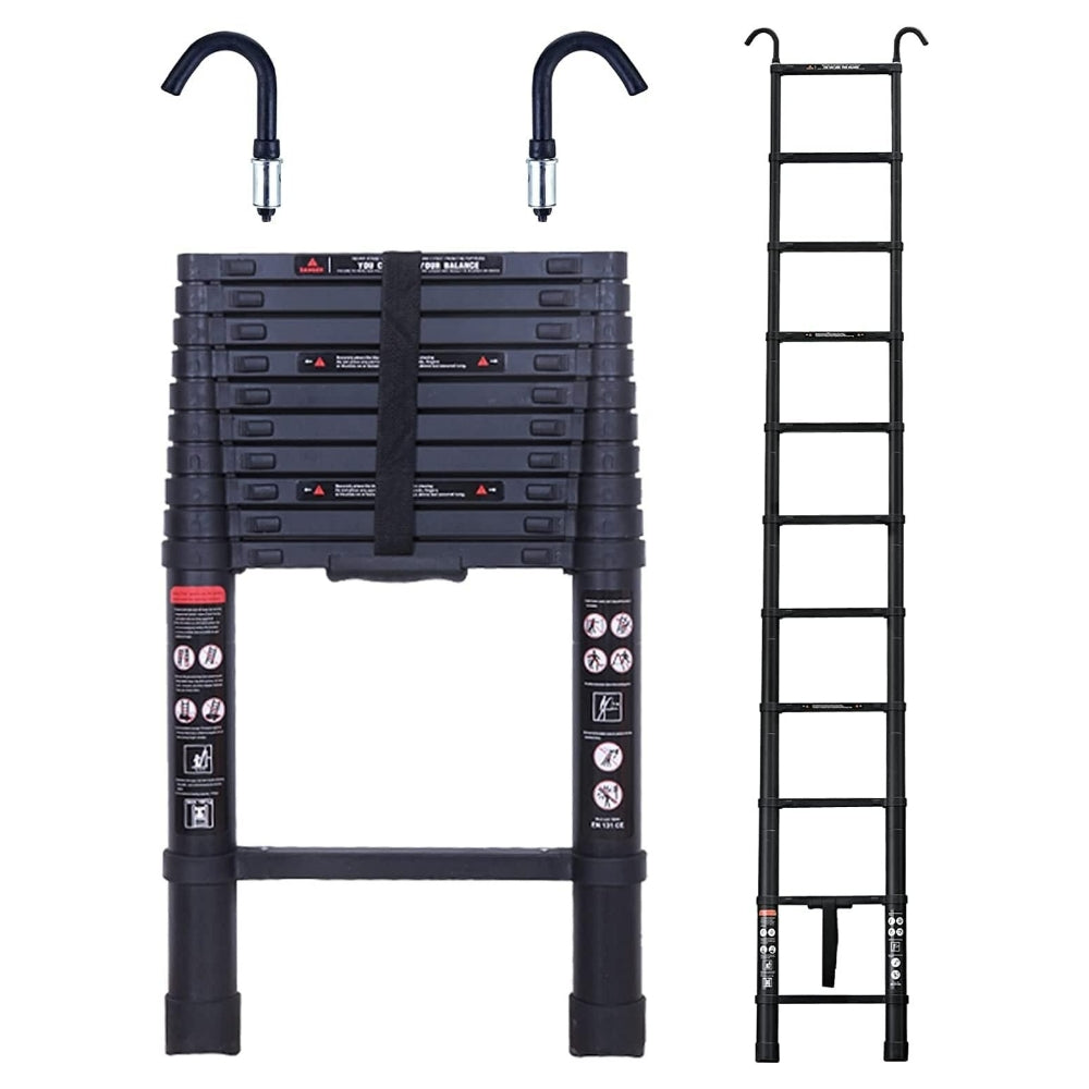 Heavy Duty Telescopic Roof Access Ladder with Roof Hook