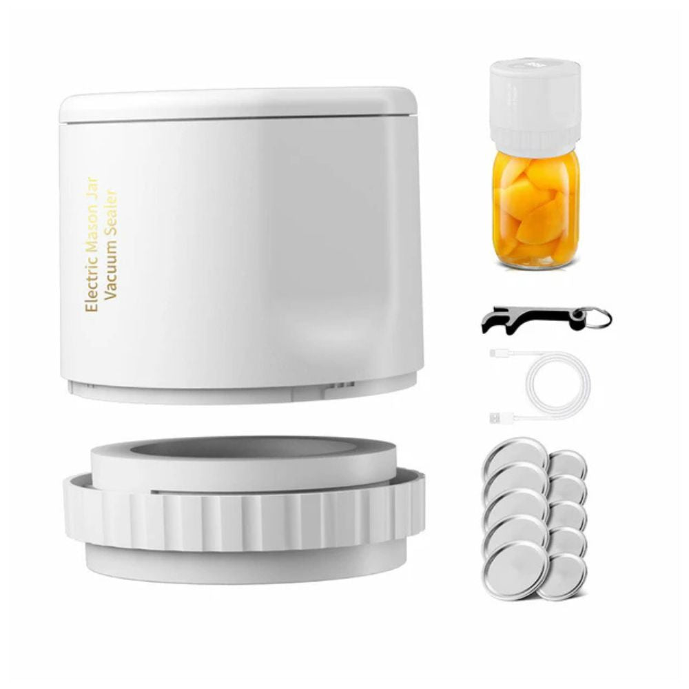 Automatic Vacuum Sealer Kit for Mason Jars - Airtight Food Storage