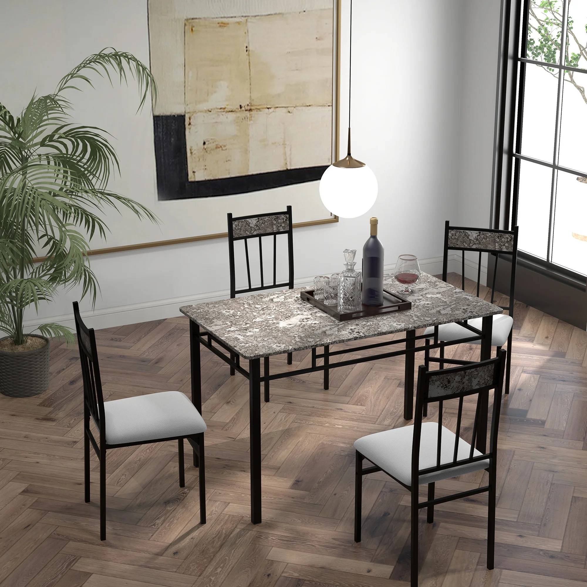 Faux Marble Dining Table