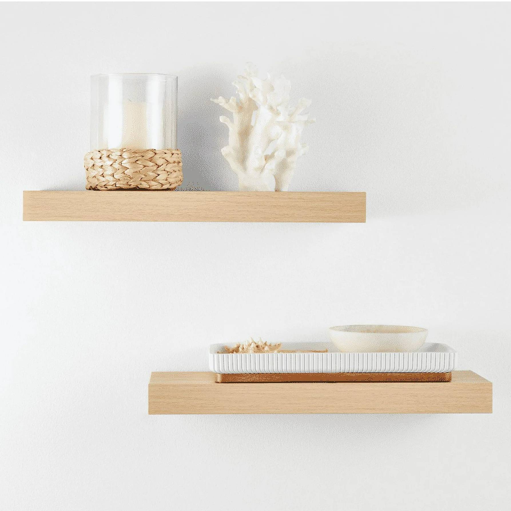 Wood Floating Shelves Set of 2