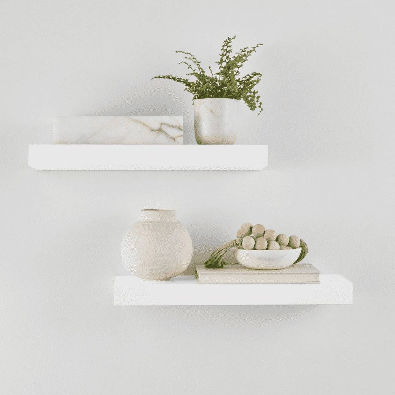 Wood Floating Shelves Set of 2