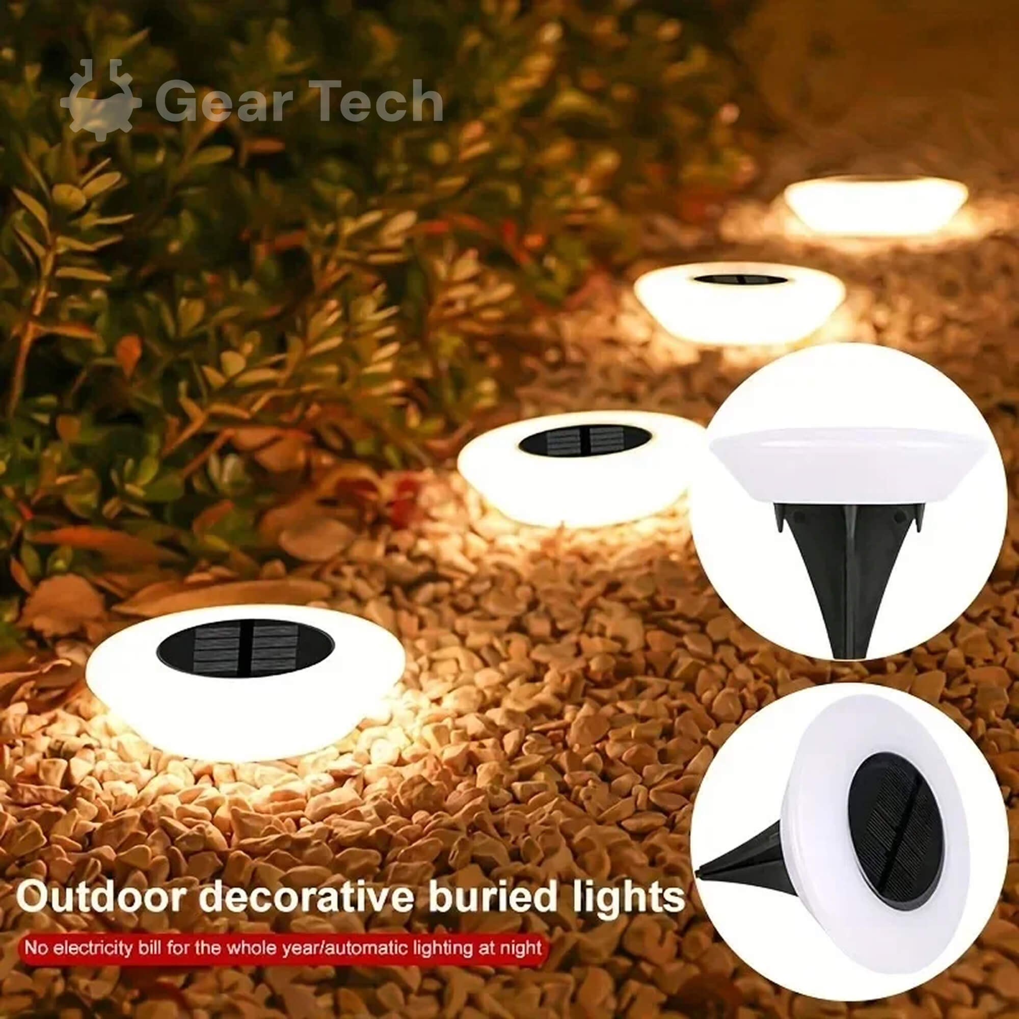 Pack 4x Solar-Powered Garden Lights | Rust-Proof, Weatherproof & Ideal for Year-Round Outdoor Use