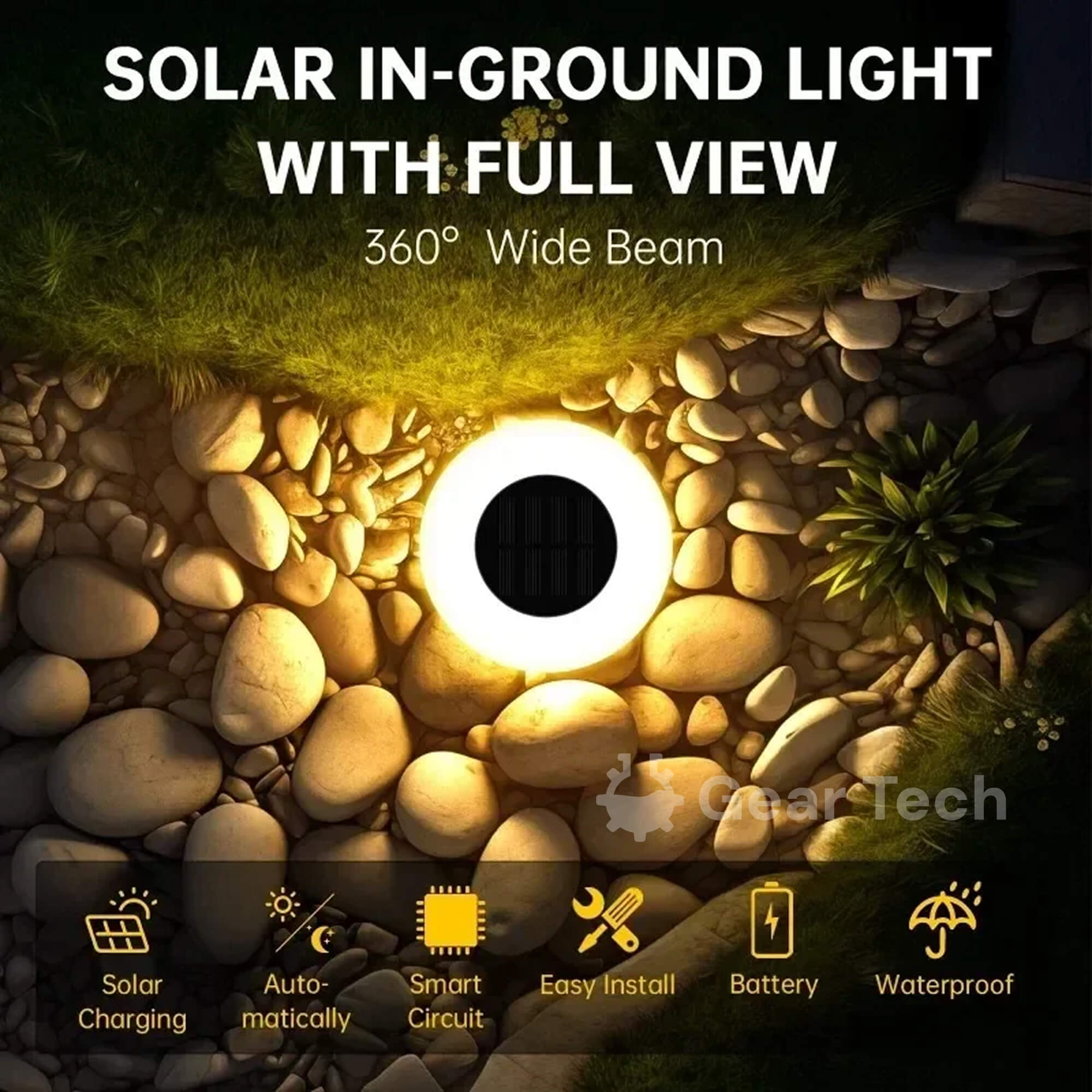 Pack 4x Solar-Powered Garden Lights | Rust-Proof, Weatherproof & Ideal for Year-Round Outdoor Use