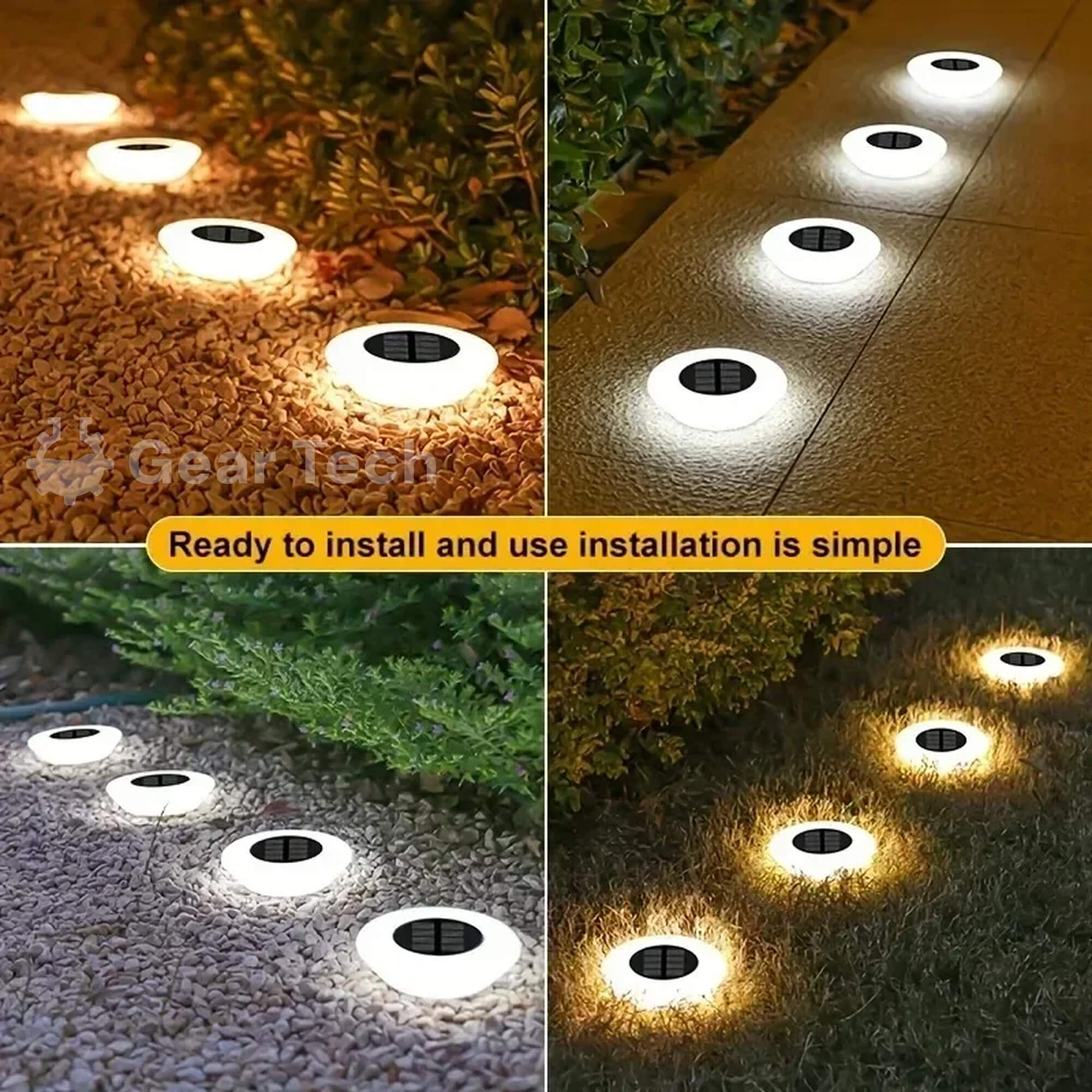 Pack 4x Solar-Powered Garden Lights | Rust-Proof, Weatherproof & Ideal for Year-Round Outdoor Use
