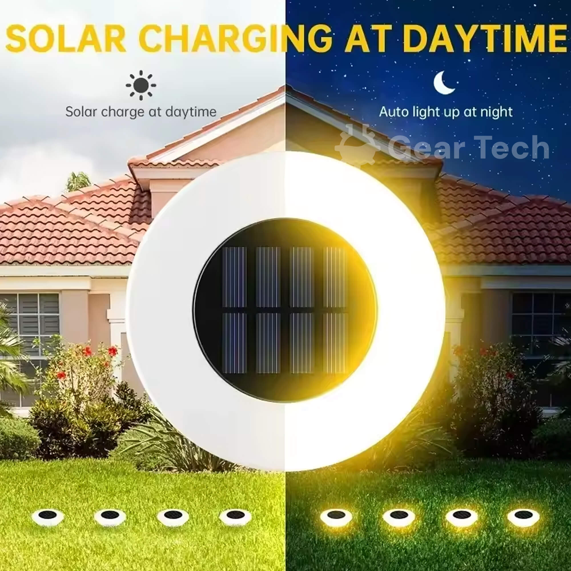 Pack 4x Solar-Powered Garden Lights | Rust-Proof, Weatherproof & Ideal for Year-Round Outdoor Use